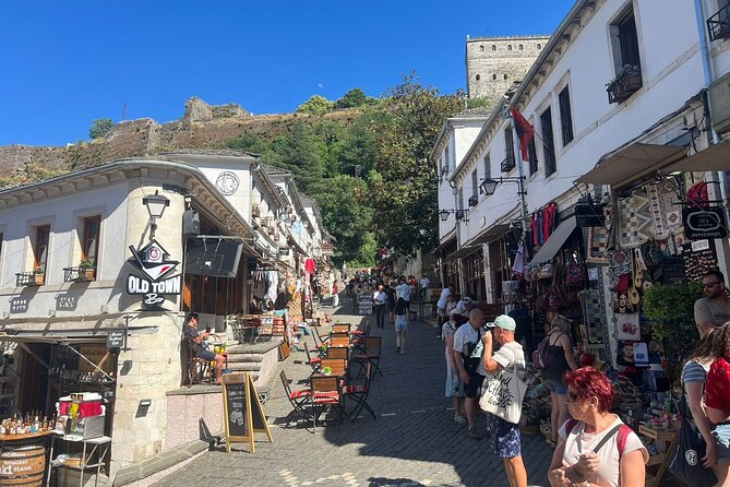 1-Day Tour in Blue Eye, Monastery, Gjirokaster and Lekursi Castle - Lekursi Castle ends the day with Saranda below