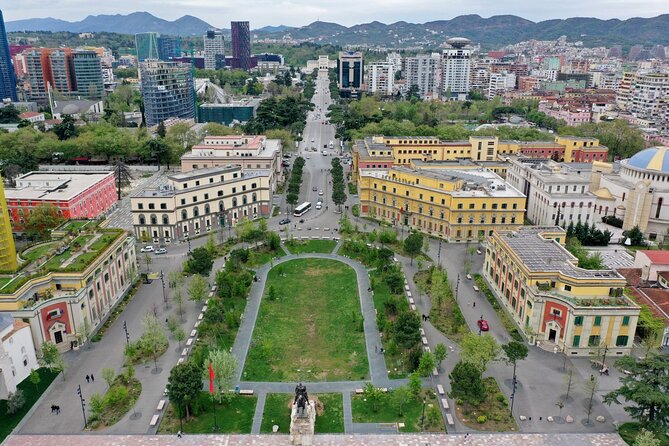 Bike Tour Tirana - 3 Times a Day - VisitAlbCom - Skanderbeg Square and Tirana’s Changing Center