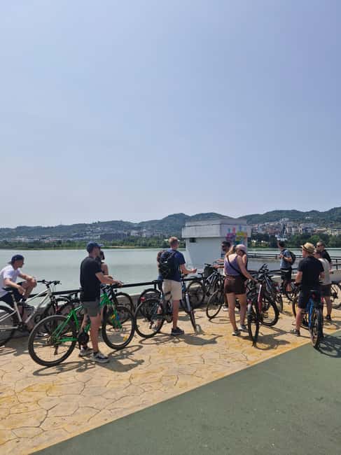 Bike Tour Tirana Highlights - Postbllok and the Checkpoint installation