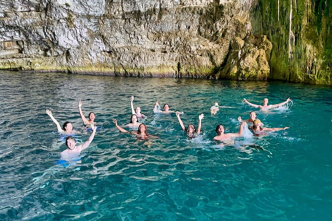 Blue Cave & Grama Bay Full Day Guided Boat Tour - Dafina Bay and Dafina Cave: the best swimming stretch