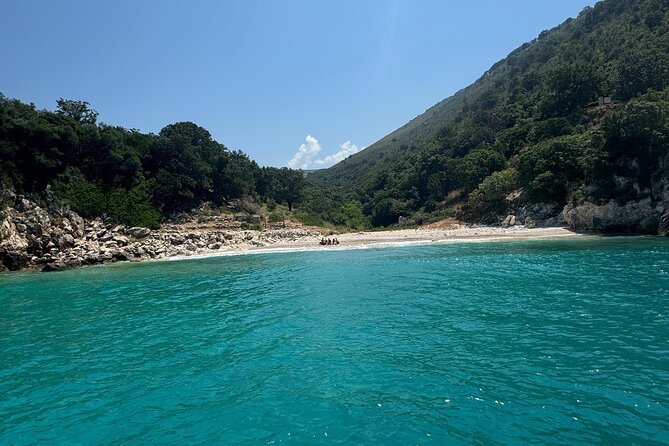 Blue Gem Cave and Grama Bay Speedboat Tour from Vlore - A small cove and Bristan Bay