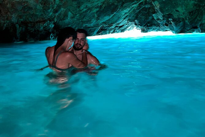Blue Gem Cave and Grama Bay Speedboat Tour from Vlore - Blue Cave, the tour’s most memorable swim