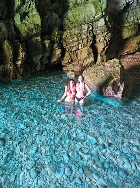 Blue Gem Cave Speedboat Tour Vlore - Haxhi Ali Cave and the first blue-water stop
