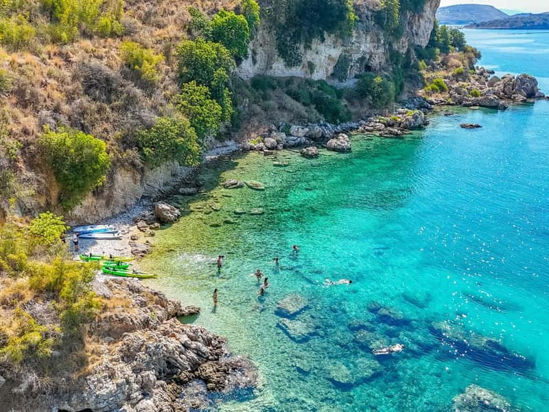 Caves of Porto Palermo: Kayak/SUP Tour with Castle Sea View - Thirty minutes at the first secluded beach