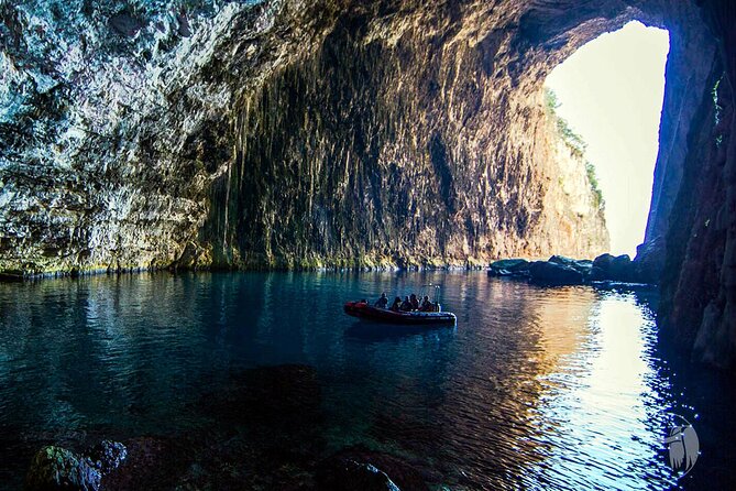 Discover Sazan Island, Haxhi Ali Cave, and Karaburun Hidden Gems - The boat atmosphere and group size