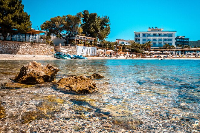Durres/Golem: Day Tour to Saranda, Ksamil, Blue Eye & Vjosa River - Saranda promenade: one hour and fifteen minutes by the sea