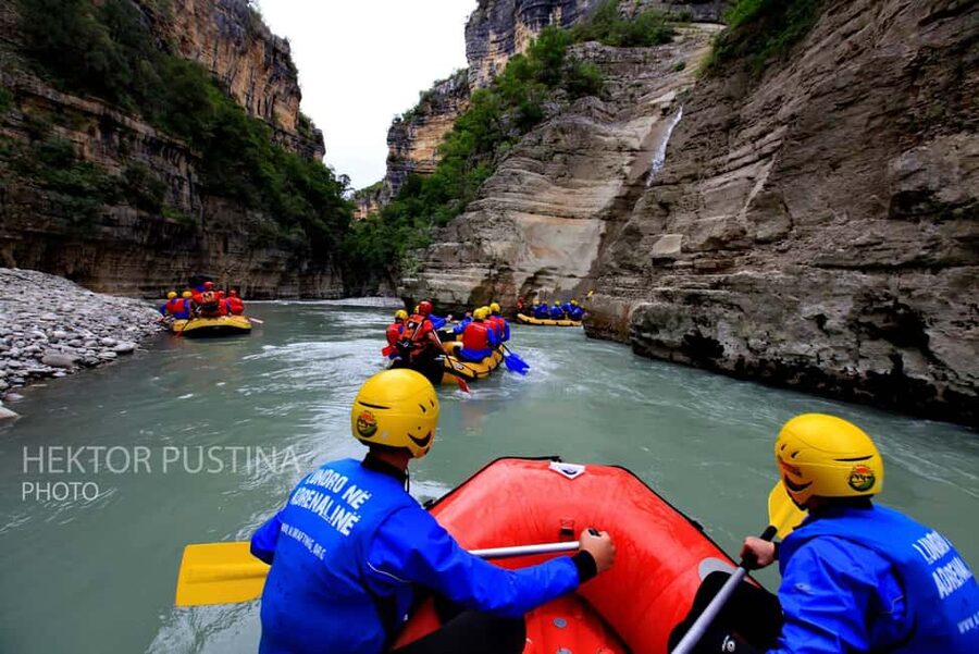 From Berat: Osumi Canyon Rafting, Kayak, & River Tubing Tour - Getting ready at Albania Adventure Resort
