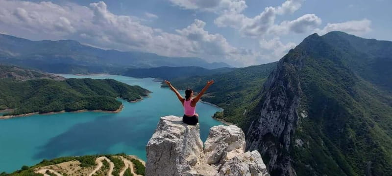 From Durres: Sunset Tour Bovilla Lake & Gamti Mountain - Bovilla Lake at the water’s edge