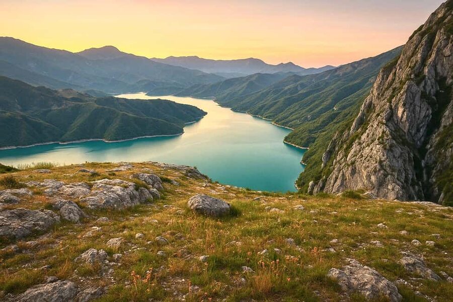 From Durres/Tirana: Sunset Tour at Bovilla Lake by 4x4Suv - Pickup from Tirana, Durrës, or Golem