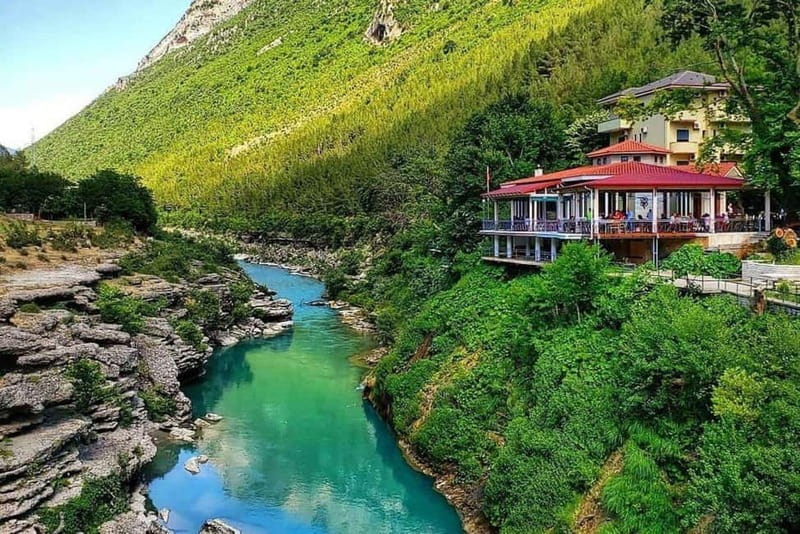 From Tirana/Durres/Golem:Permet, Canyon & Thermal Baths. - Early hotel pickup from Tirana, Durrës, or Golem