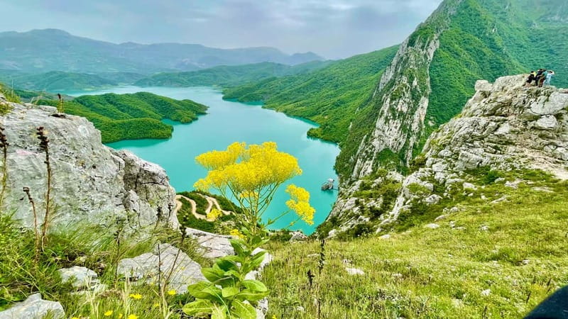 From Tirana: Hike on Gamti Mt & Bovilla Lake on Land Rover - Bovilla Lake from the shore and road