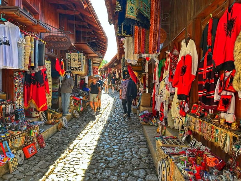 From Tirana: Kruja Castle, Old Bazaar & Sari Salltik View - The Old Bazaar of Kruja