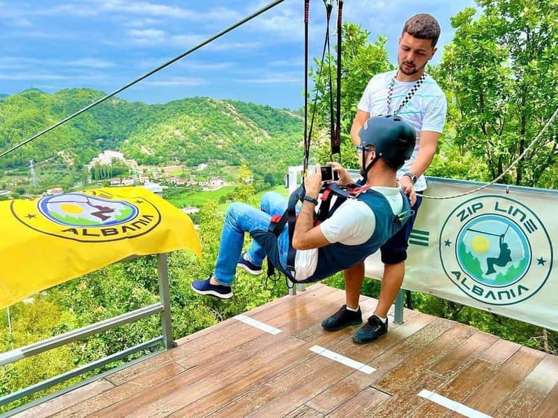 From Tirana: Petrela Zipline Adventure with Transport - Pairing the zipline with Petrela Castle