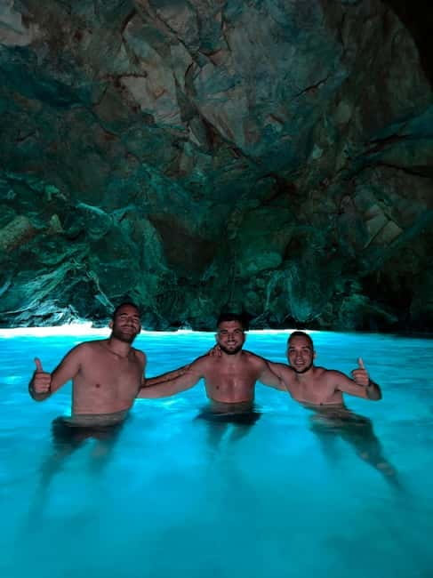 From Vlore: Blue Cave and Grama Bay Adventures - Meeting the boat at Olympia Tours