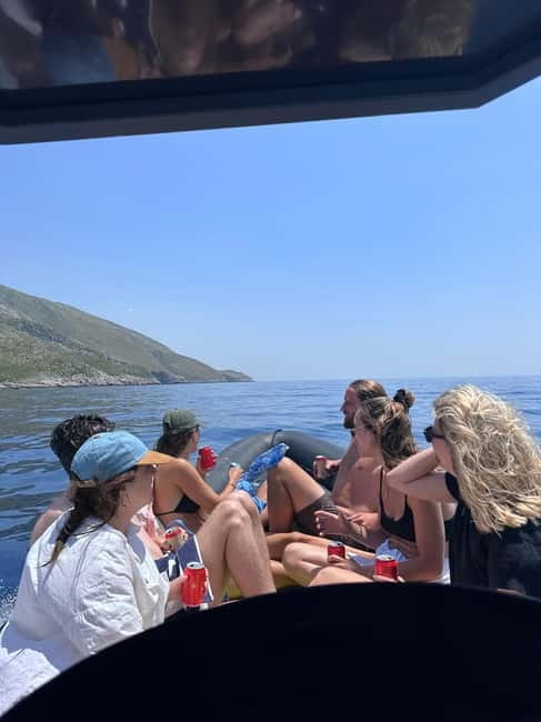 From Vlore: Haxhi Ali Cave Speedboat Tour with Snorkeling - Leaving Vlora promenade by speedboat