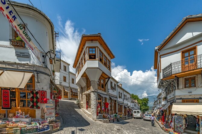 Gjirokaster walking Tour The Old Baazar, Cfake, Dunavat, Ali Pasha Bridge - The Old Bazaar beneath the castle walls
