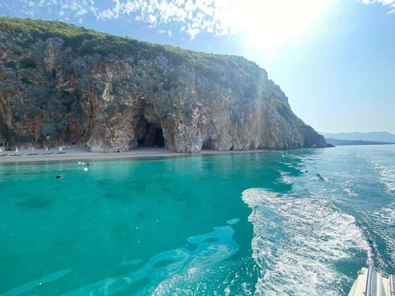 Himara: Albanian Riviera Boat Tour with Swimming stops - Monastery Cave and Pirates Cave on the return