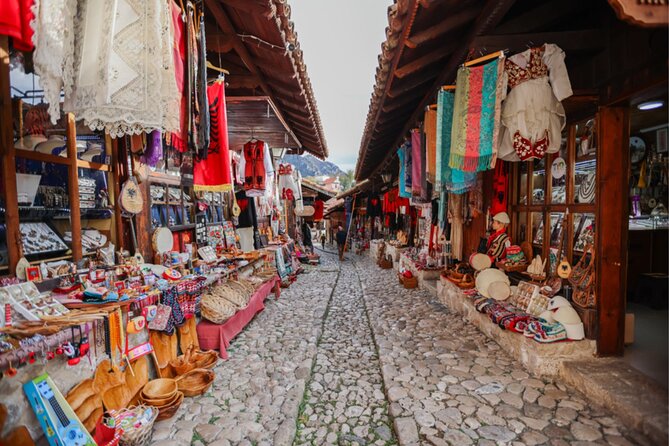 Kruja castle, the old Bazaar & Sarisalltik- Departure from Tirana - Free time for lunch, shopping, and museums
