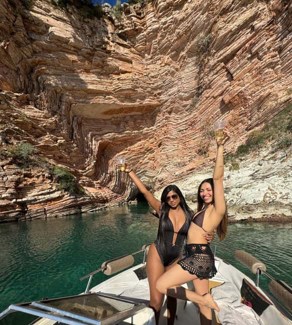 Ksamil Pigeon Cave Snorkeling free Drinks Speedboat In Group - Pulbardha and Pasqyrat: two beaches with a story