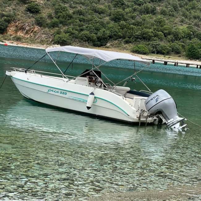 Pelagic Boat Tour7 destinations:drink+Snorkel+Umbrella️ - Kakome and Plakoto’s quieter shore