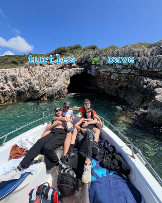 Pelagic Boat Tour7 destinations:drink+Snorkel+Umbrella️‍ - Leaving Saranda by speedboat