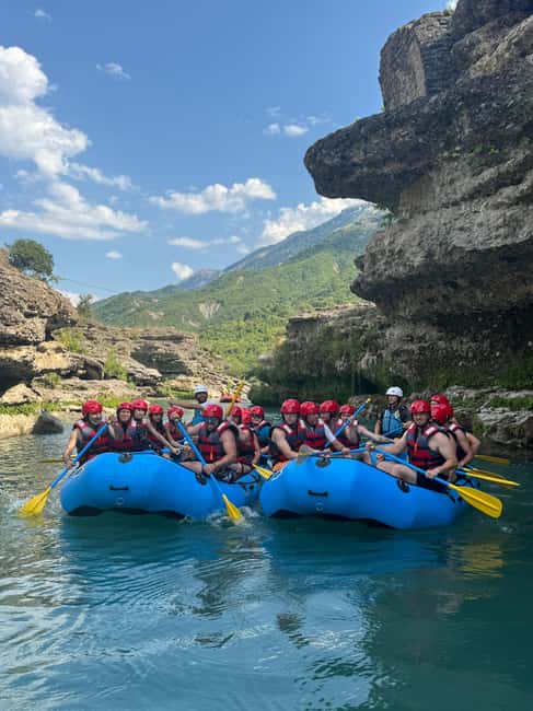Permet: Kayak Experience - Vjosa River National Park Albania - The first rapids help you find your rhythm