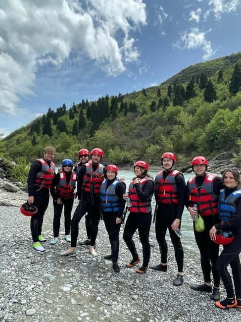 Permet: Vjosa River National Park Guided Rafting Tour - The midway stop: swimming, snacks, and photographs