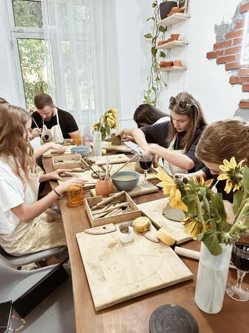 Pottery and Wine Workshop in Tirana - Handbuilding, ornaments, and the finishing touches