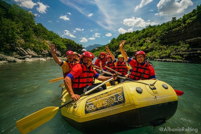 Rafting Vjosa River Gjirokastër Albania ARG - Rapids, swimming, and cliff jumping