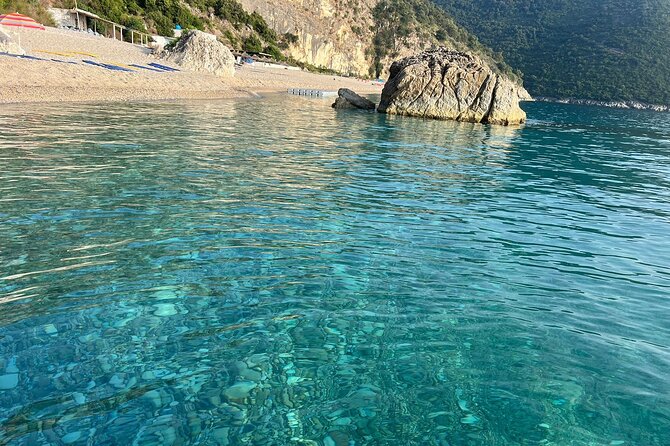 Saranda:Boat Tour to Kakome,Hidden Cave & Beaches,with snorkell. - Three hours at Krorëza Beach