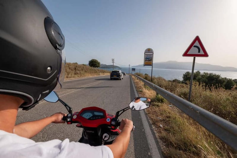 Sarande: Blue Eye Motorbike Tour - Following the guide through the Albanian countryside