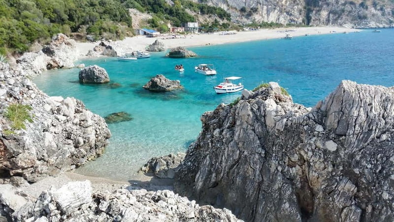 Sarandë: Boat Tour at Kroreza & Hidden Caves with Snorkeling - Meeting the boat beside Sarandë’s waterfront