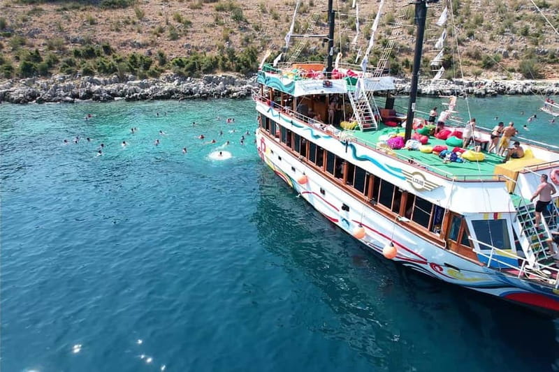 Sarande: Full-Day Louis Luxury Yacht Tour from Saranda - Krorëz Beach gives you 1.5 to 2 hours ashore