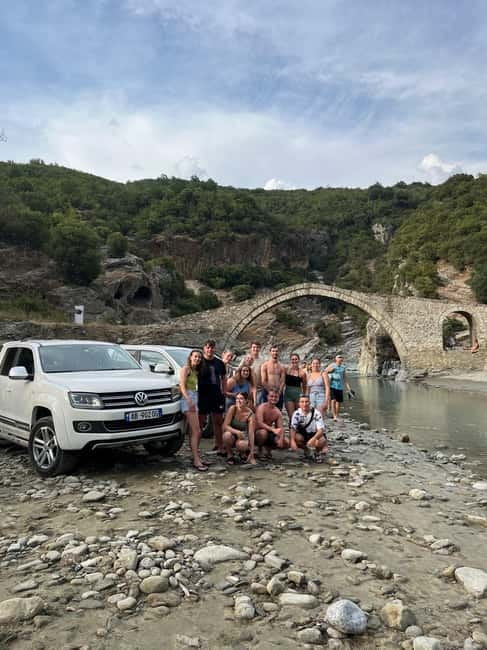 Sarande: Permet 4x4 Tour, Rafting and Thermal baths - The 100-minute ride from Sarandë or Ksamil