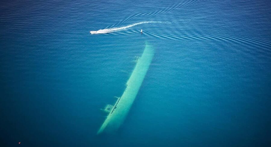 Sarandë Sea Safari: Speedboat to Hidden Coves & Wild Beaches - The first snorkeling stop and the coastal shipwreck