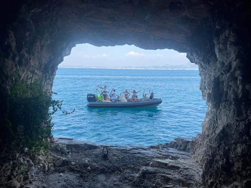 Sazan Island & Karaburun Beach & Haxhi Ali Cave Vlore - The speedboat ride from Vlorë