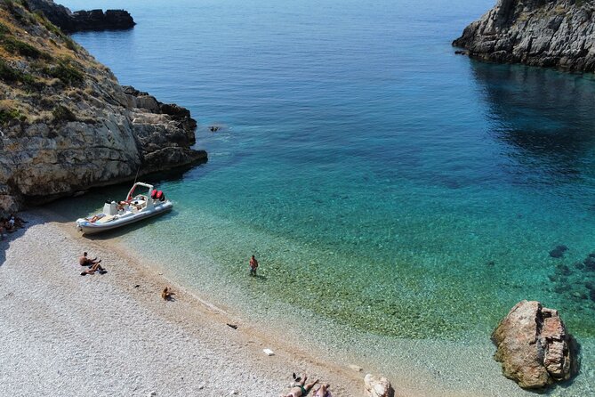 Small Group Speedboat Excursion to Haxhi Ali and Dafina Caves - Two hours at Dafina Bay and its small cave beach