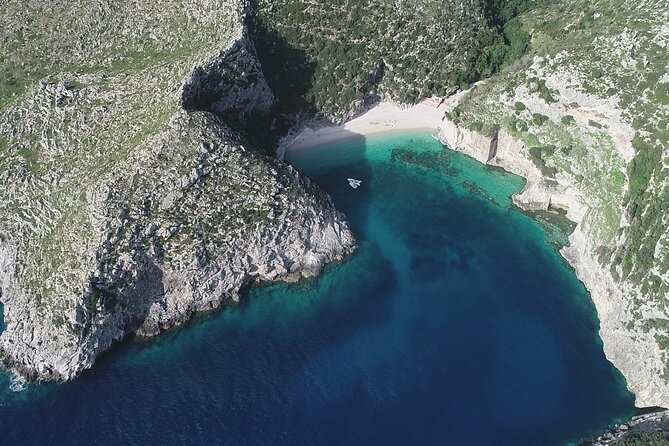 Speed Boat Tour to Vlore's Secret Blue Cave at Grama Bay - Englishman Bay and Llovizi Bay offer the best water time