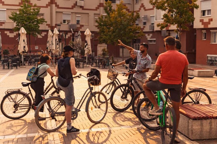 Tirana City Express Bike Tour - Skanderbeg Square: Tirana’s grand opening scene