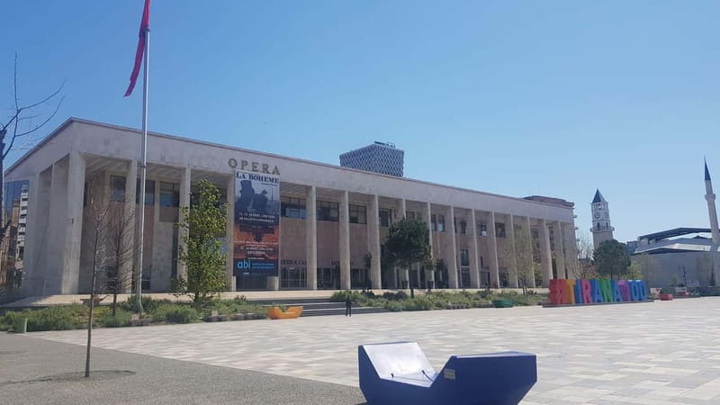 Tirana Communist Tour: Stories from the Shadows of Communism - Meeting beneath the Opera sign