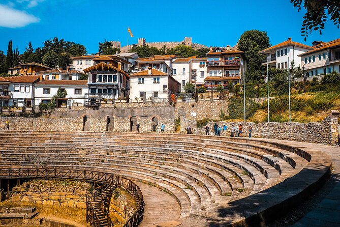 Tirana: Day Tour of Ohrid UNESCO, St Naum and Black Drin Spring - Ohrid’s Ancient Theatre and its third-century setting