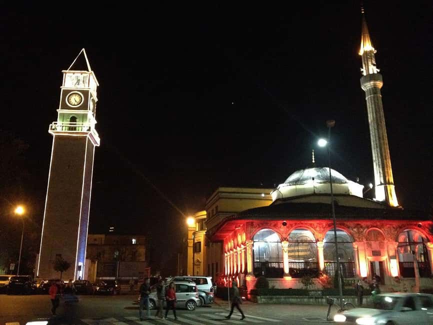 Tirana Evening & Night Walking Tour History and Architecture - Starting beneath Tirana’s Clock Tower