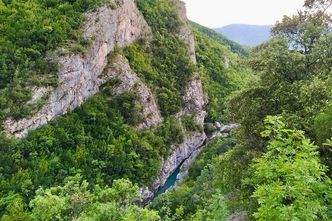 Tirana Semi-Private Hiking Tour of Pellumbas Cave & Erzeni Canyon - Views over the Erzeni River and canyon