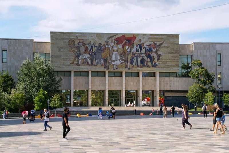 "Tirana to Albania: Tracing a Historical Path Tour" - Skanderbeg Square gives you the city’s main stage