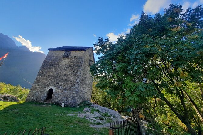 Tour of Komani, Valbona, Thethi, Blue Eye in three days - Theth National Park and the old lock-in tower