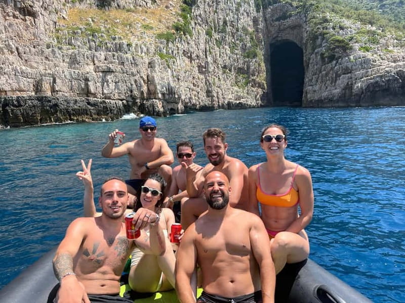 Vlora: Blue Cave and Grama Bay Full-Day Speedboat Tour - Haxhi Ali Cave, a powerful first stop