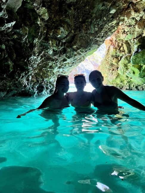 Vlora: Blue Cave and Grama Bay Full-Day Speedboat Tour - Englishman Bay is made for a refreshing swim