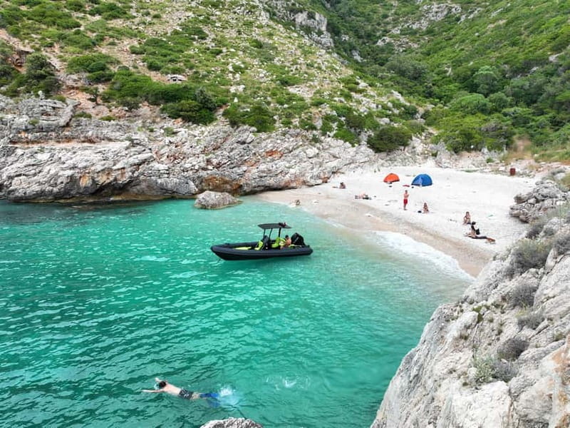 Vlora: Grama Bay and Blue Cave Speedboat Tour Adventure - What the $91 price includes