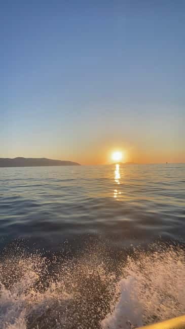 Vlore: Golden Hour Speedboat Sunset Experience - Drinks, photographs, and the golden-hour timing