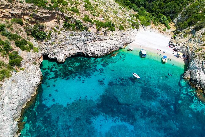 Vlore Private Boat Tour Blue Cave & Grama Bay Adventure - Blue Gem Cave at Llovizi Bay